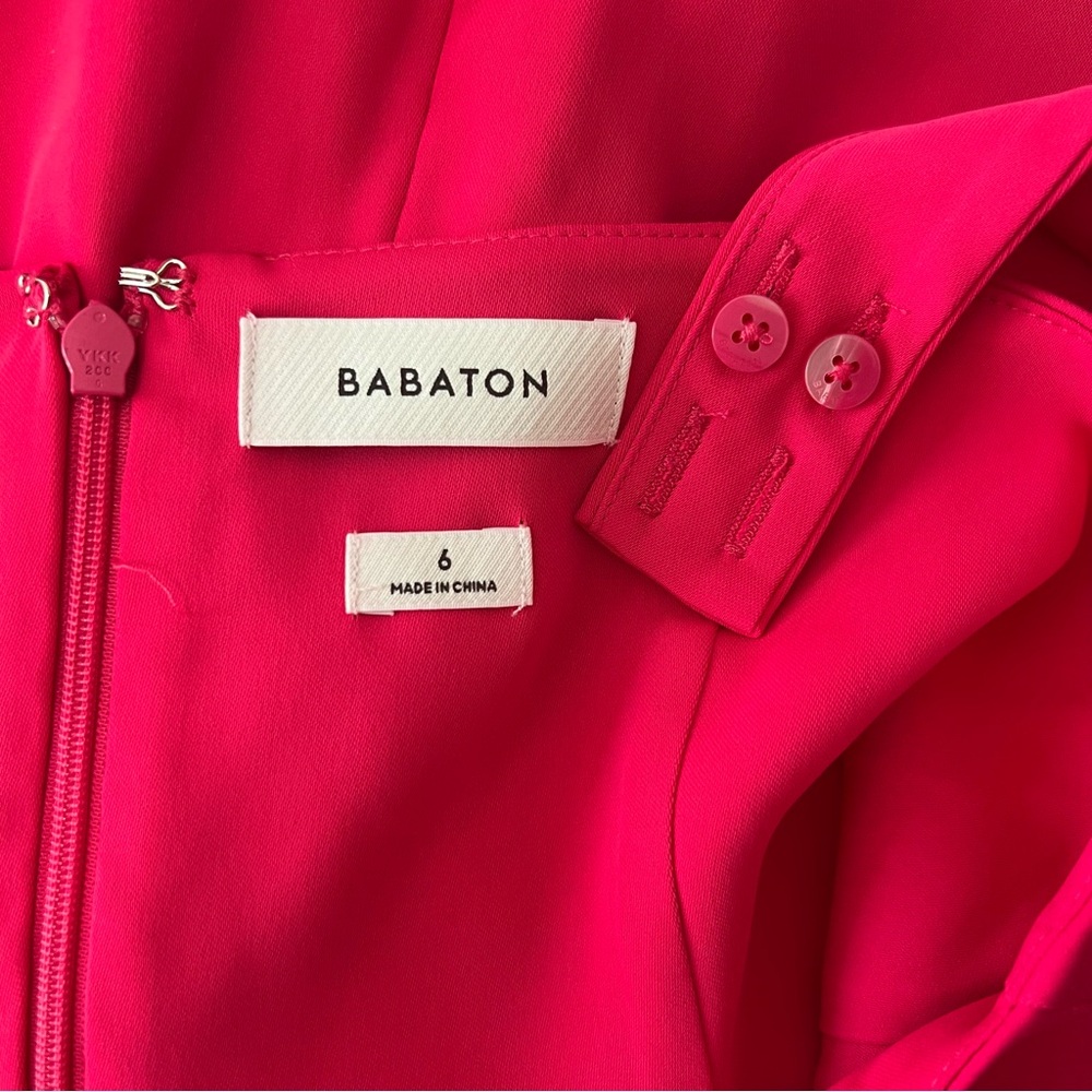NEW NWT Babaton Aritzia 90’s Slit Mini Dress In Eros Pink Fuchsia - Picture 8 of 10
